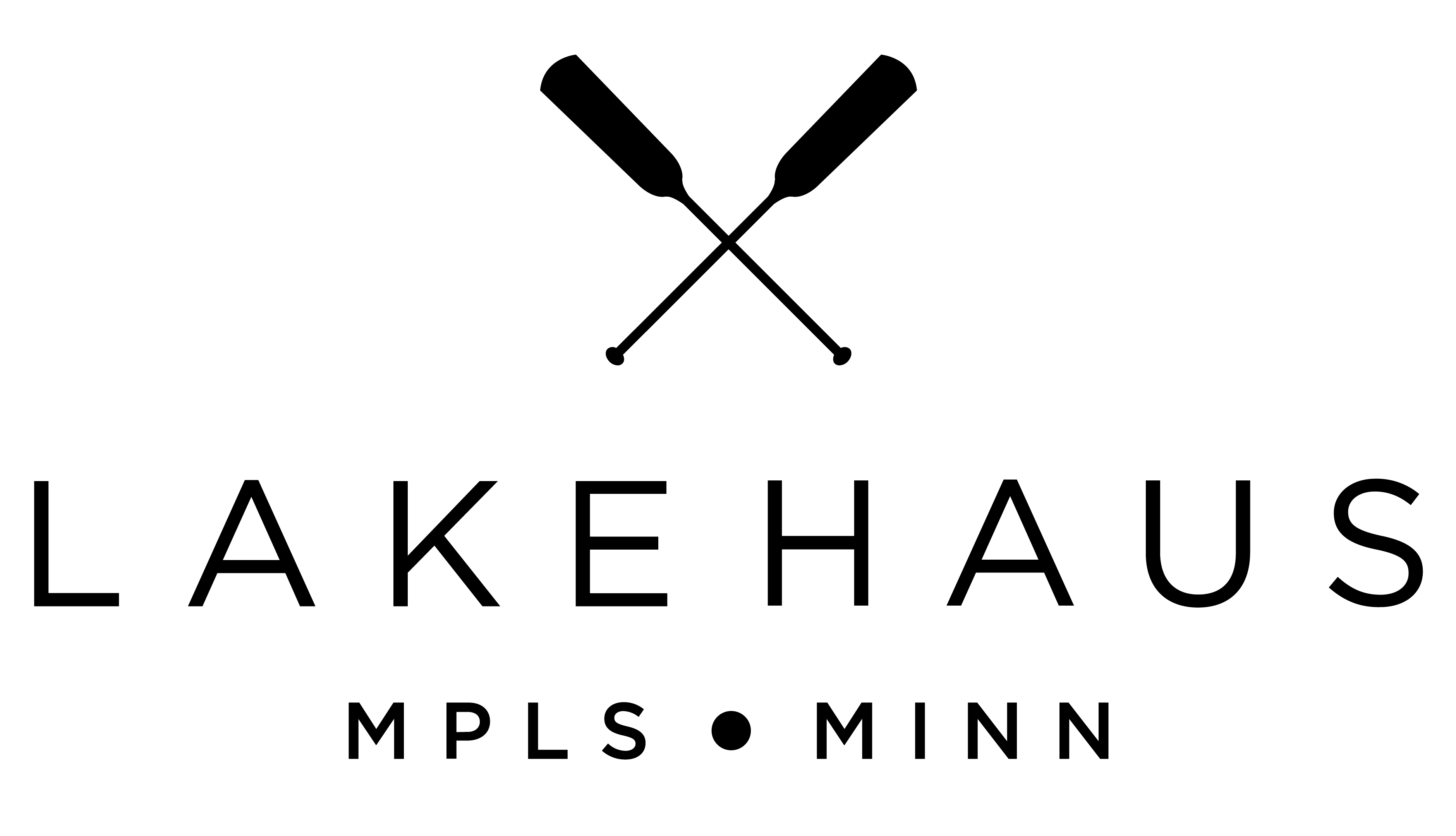 Lakehaus logo with two crossed baseball bats.